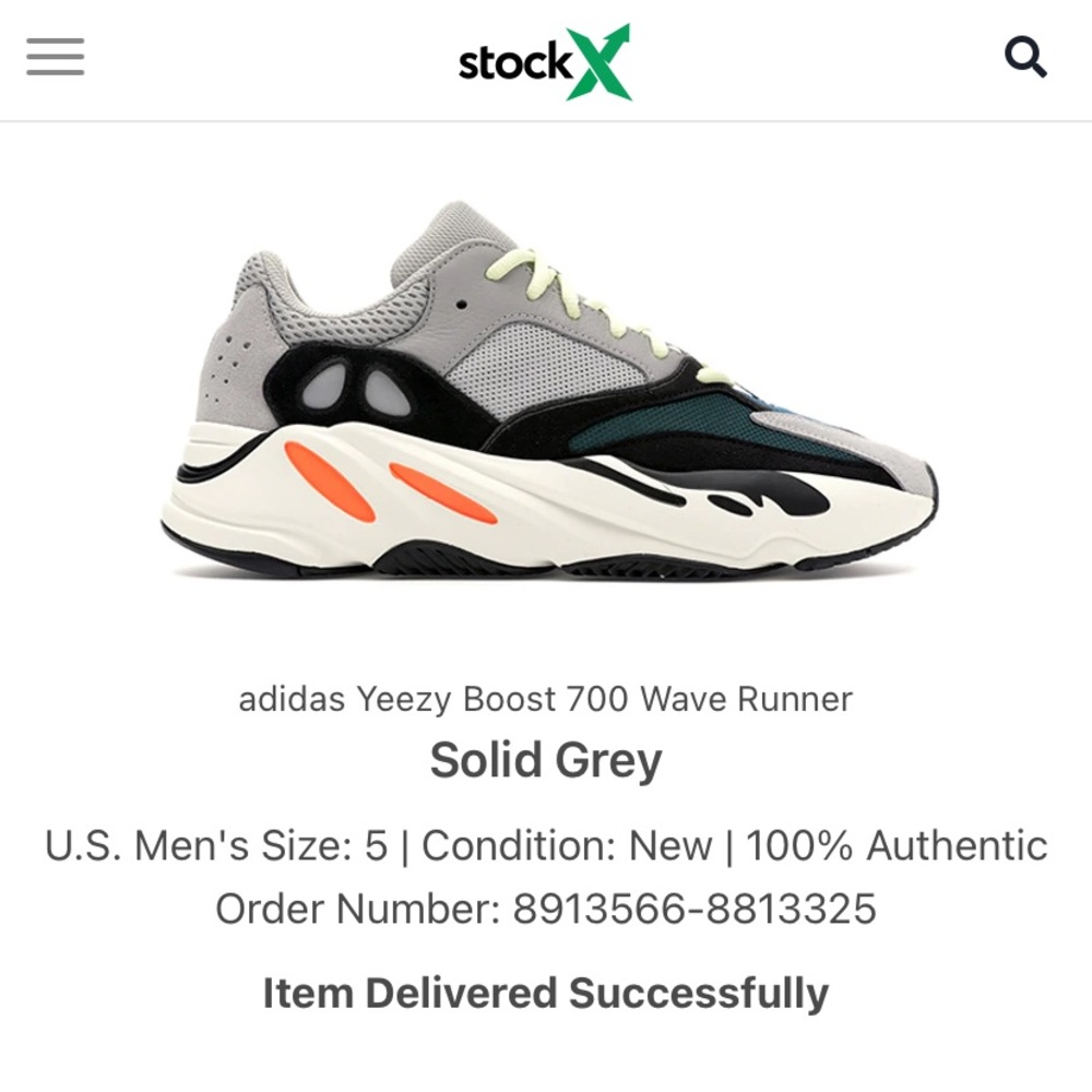 Adidas Yeezy Boost 700 Wave Runner Solid Grey